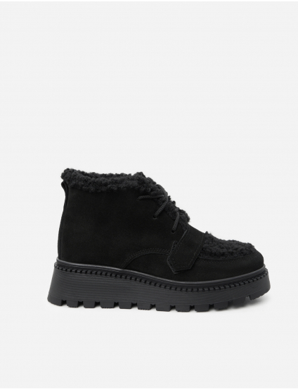 Картинка Черевики чорні замшеві