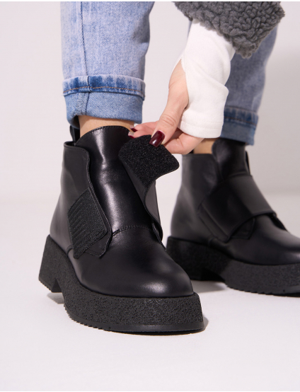 Картинка Черевики чорні шкіряні