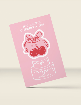Картинка Об'ємна наліпка "Cherry on top"