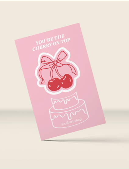 Картинка Об'ємна наліпка "Cherry on top"