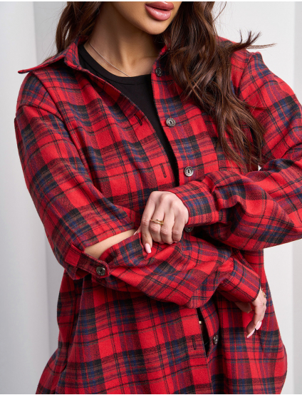 Картинка Сорочка червона картата