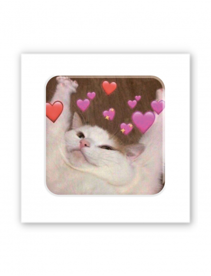 Картинка Об'ємна наліпка "Cat love"