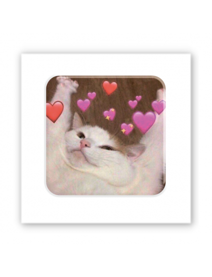 Картинка Об'ємна наліпка "Cat love"