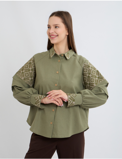 Картинка Вишиванка світло-зелена