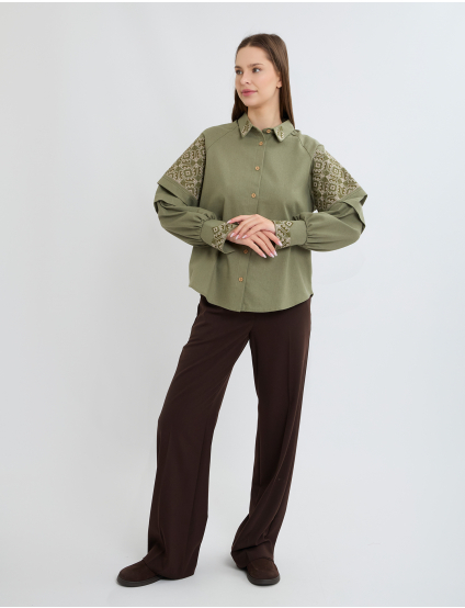 Картинка Вишиванка світло-зелена