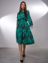 Картинка Сукня міді зелена з принтом