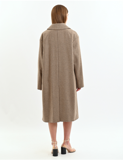 Картинка Пальто бежеве комбіноване