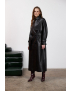 Картинка Тренч максі з чорної екошкіри