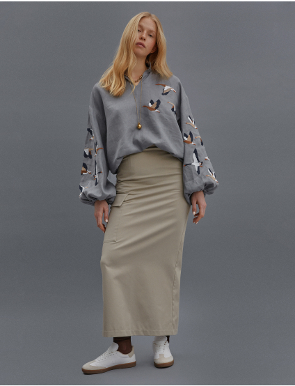 Картинка Вишиванка світло-сіра