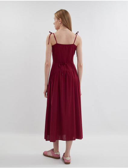 Картинка Сукня міді бордова