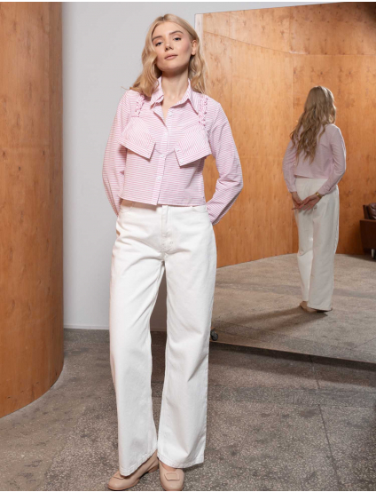 Картинка Сорочка рожева укорочена