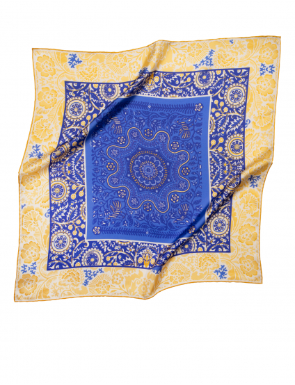 Картинка Шовкова хустина "Культурна спадщита. Вибійка" Sunflower, 60х60 см