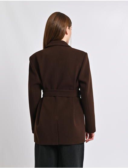 Картинка Пальто темно-коричневе