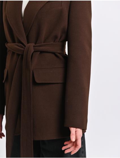 Картинка Пальто темно-коричневе