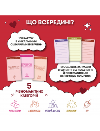 Картинка Гра для закоханих «100 неймовірних побачень»