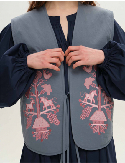 Картинка Жилет "Дерево життя" синій