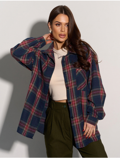 Картинка Сорочка синя картата