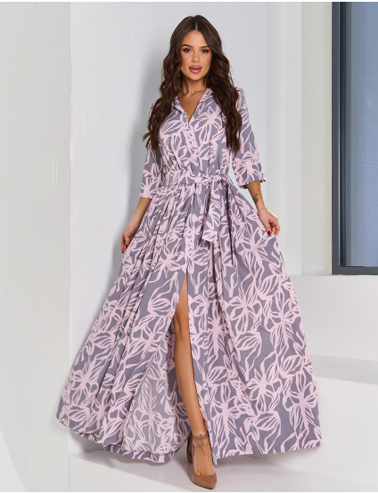 Картинка Сукня максі сіра з принтом