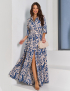 Картинка Сукня макся синя з принтом
