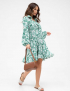 Картинка Сукня міні зелена з принтом