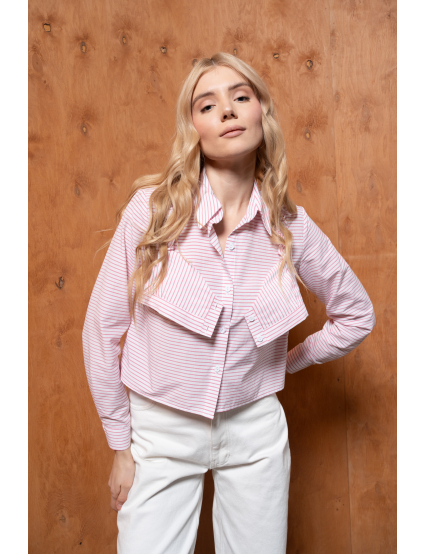 Картинка Сорочка рожева укорочена