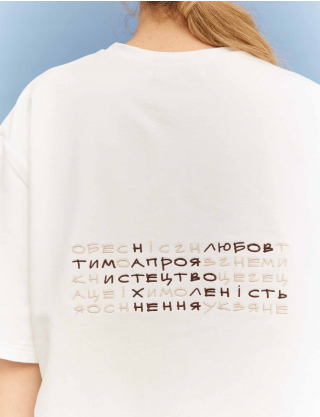 Картинка Футболка біла з принтом