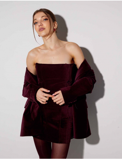 Картинка Корсет бордовий