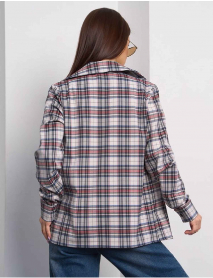 Картинка Сорочка сіро-червона картата