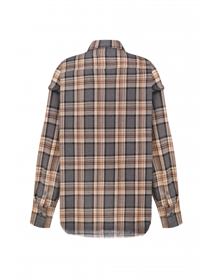 Картинка Сорочка бежева картата