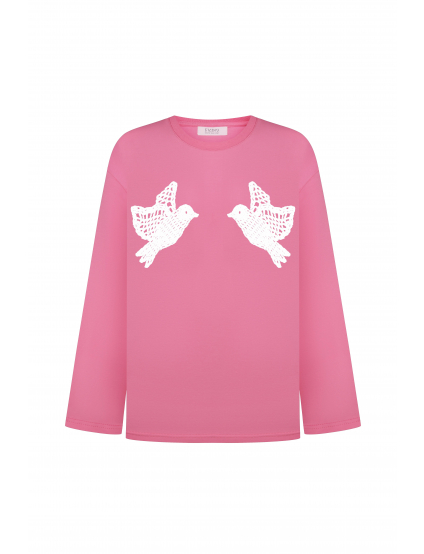 Картинка Лонгслів рожевий