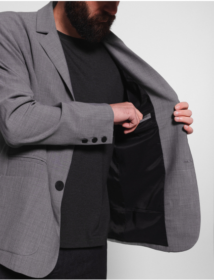 Картинка Піджак чоловічий однобортний світло-сірий