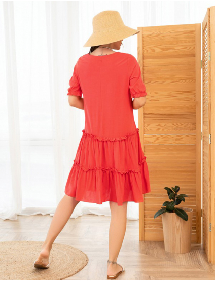 Картинка Сукня міді червона