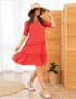 Картинка Сукня міді червона