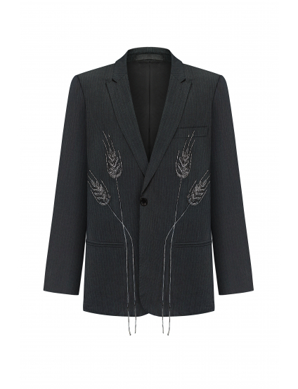 Картинка Піджак темно-сірий з декором