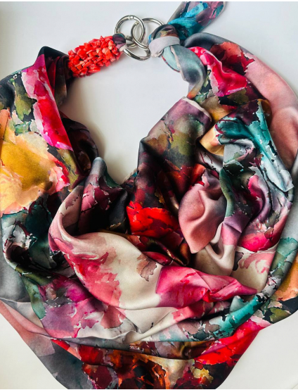 Картинка Дизайнерська хустка My Scarf "Сад кохання" 90 на 90 см