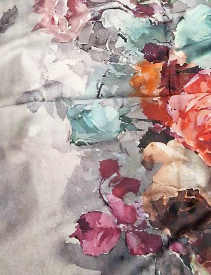 Картинка Дизайнерська хустка My Scarf "Сад кохання" 90 на 90 см