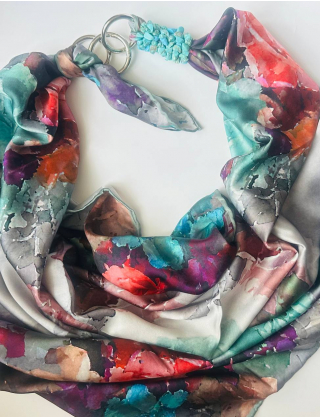 Дизайнерська хустка My Scarf "Райський острів" 90 на 90 см Картинка Дизайнерська хустка My Scarf "Райський острів" 90 на 90 см