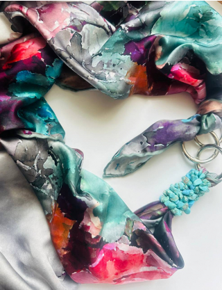 Дизайнерська хустка My Scarf "Райський острів" 90 на 90 см Картинка Дизайнерська хустка My Scarf "Райський острів" 90 на 90 см