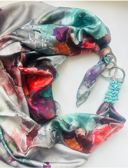 Картинка Дизайнерська хустка My Scarf "Райський острів" 90 на 90 см