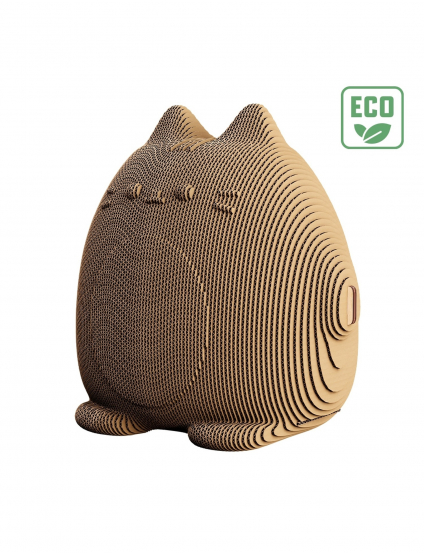 Картинка 3D-пазл-скарбничка у формі кота