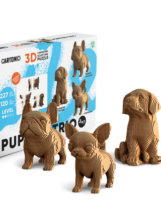 Картинка 3D-пазл "Цуценята: тріо"