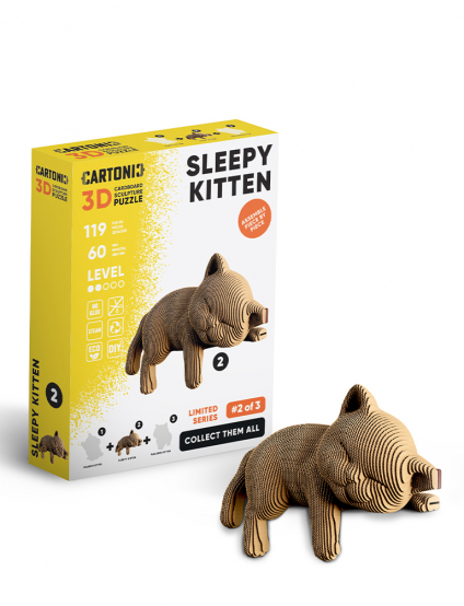 Картинка 3D-пазл SLEEPY KITTEN