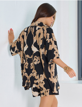 Картинка Костюм чорний з принтом 