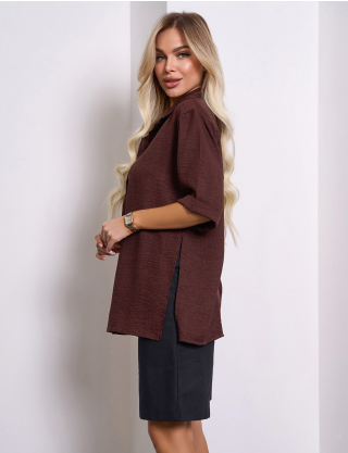 Картинка Сорочка темно-коричнева 