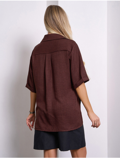 Картинка Сорочка темно-коричнева 