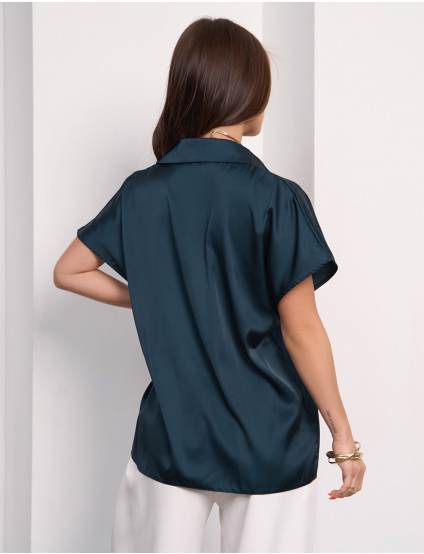 Картинка Сорочка темно-зелена 