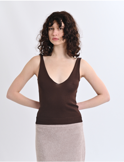 Картинка Майка коричнева 