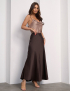 Картинка Спідниця максі коричнева 