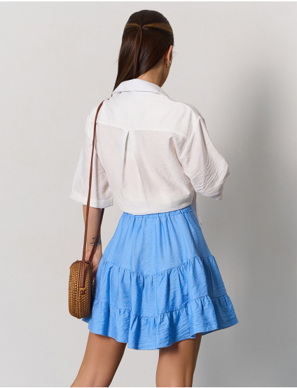 Картинка Спідниця міні блакитна 