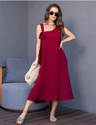 Картинка Сарафан міді бордовий